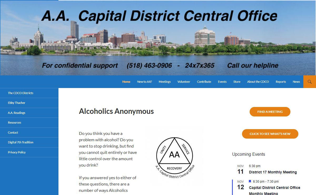 Alcohol Alcoholics Anonymous in the Capital Region and upstate New York