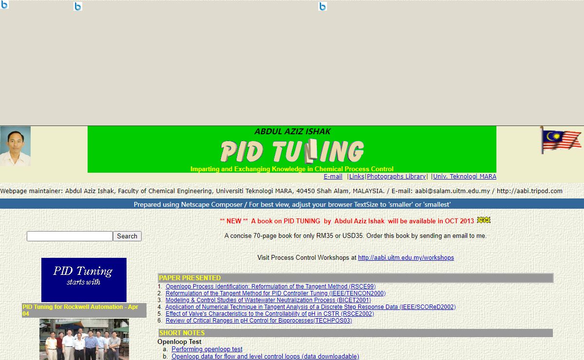 PID Tuning by Abdul Aziz Ishak, Faculty of Chemical Engineering, Universiti Teknologi MARA, MALAYSIA