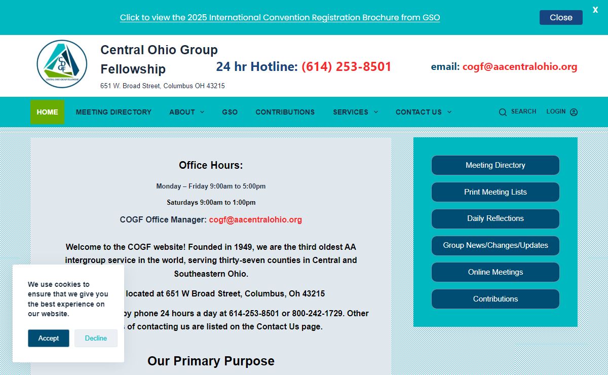 Central Ohio Group Fellowship – Alcoholics Anonymous