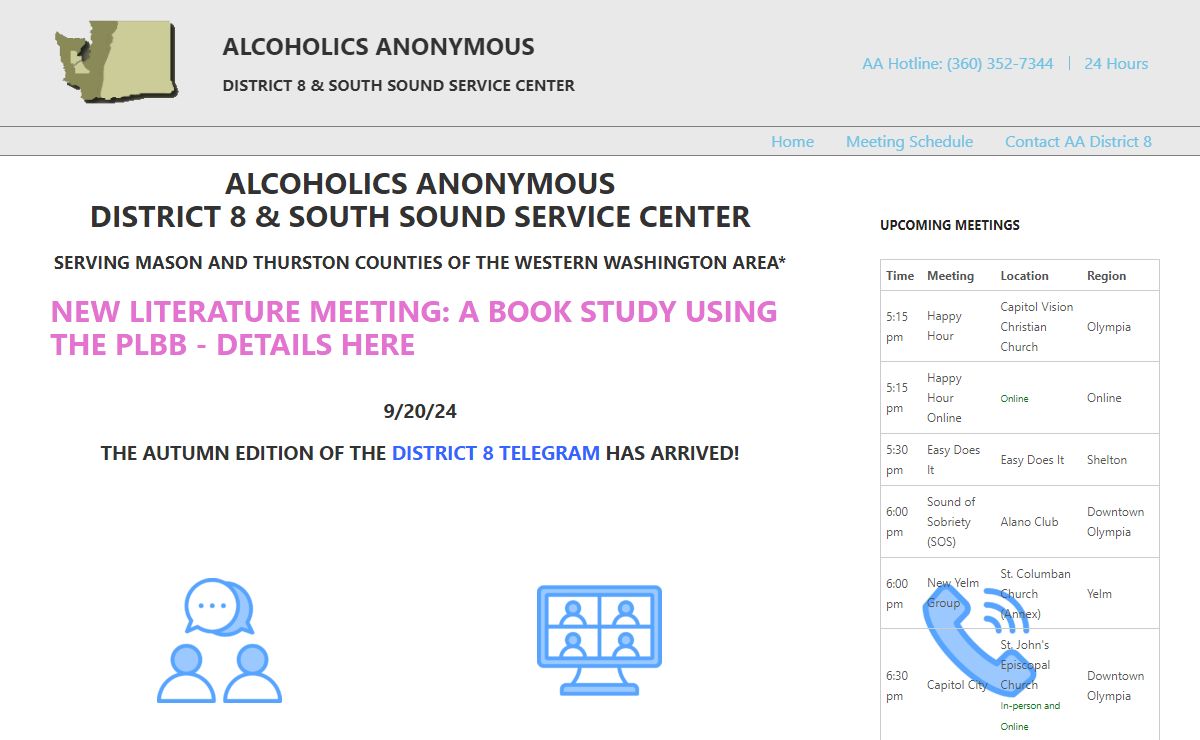 Alcoholics Anonymous – District 8 & South Sound Service Center