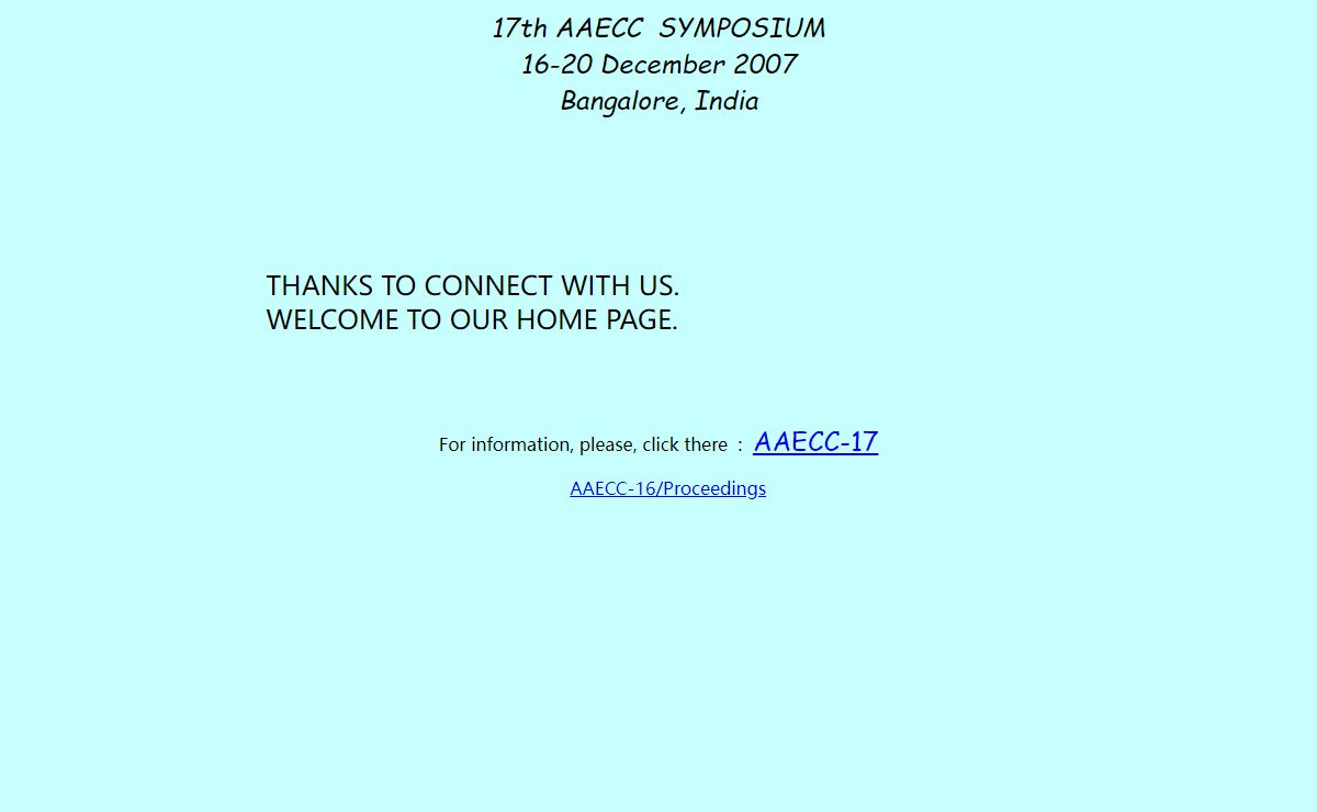 AAECC announcement 2003