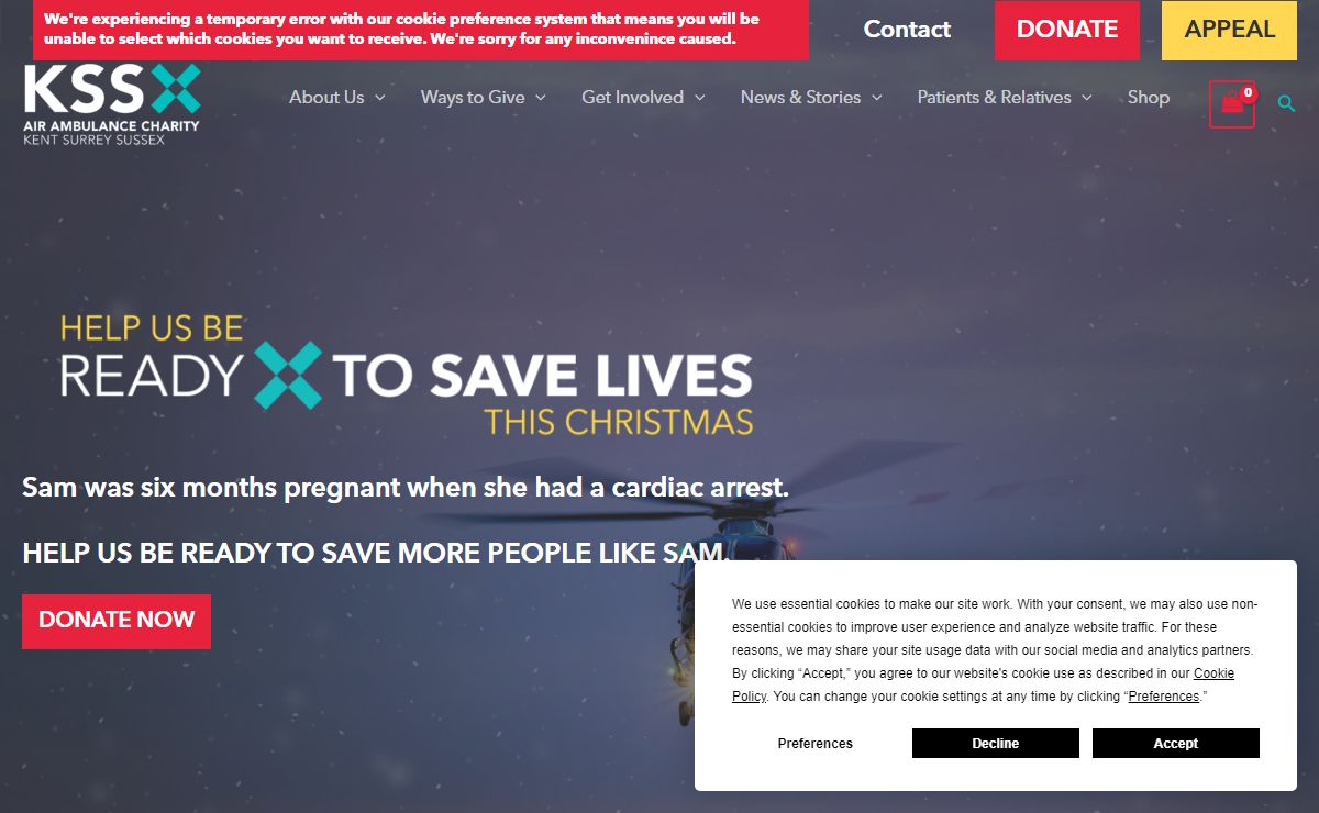 Air Ambulance Charity Kent Surrey Sussex - Saving lives