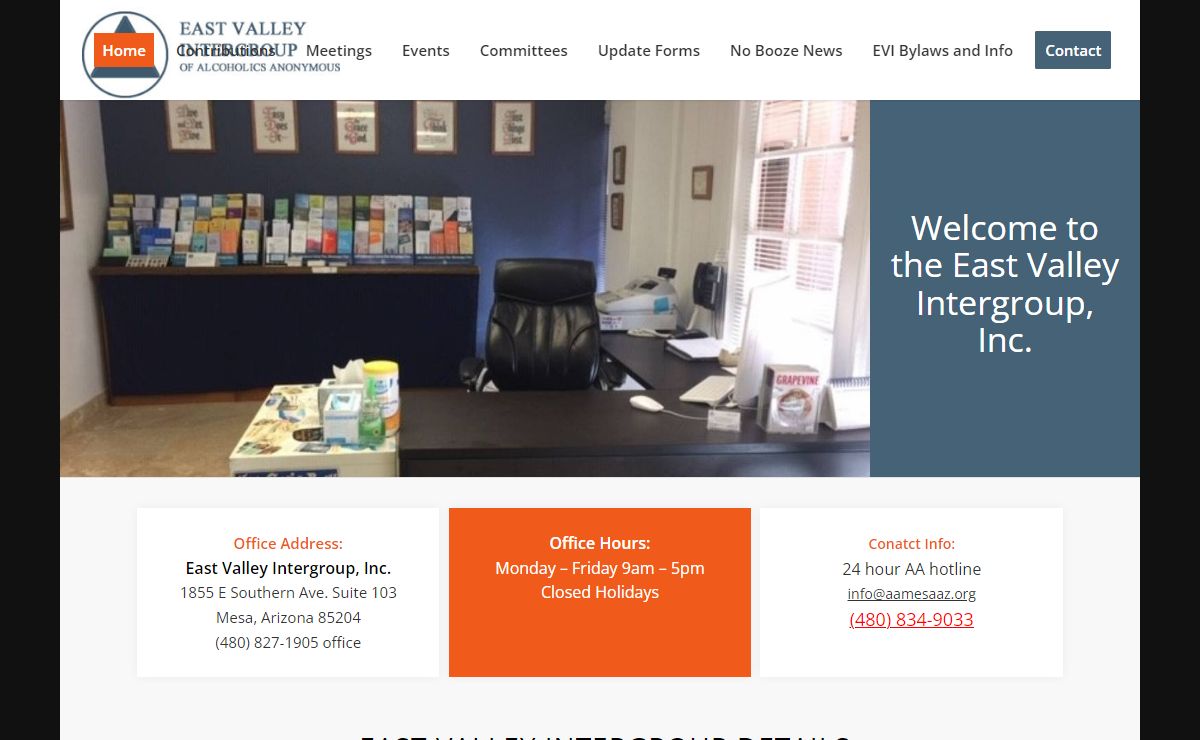 Homepage - East Valley Intergroup of Alcoholics Anonymous