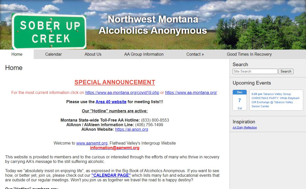 Flathead Valley Intergroup | Northwest Montana Alcoholics Anonymous