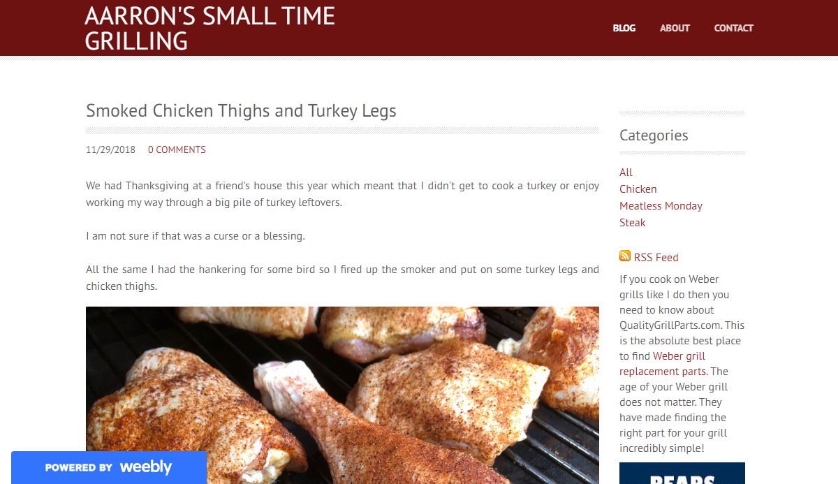 Aarron's Small Time Grilling - Blog