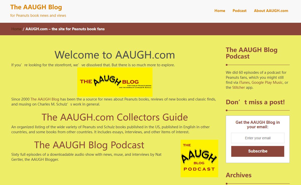 AAUGH.com – the site for Peanuts book fans – The AAUGH Blog