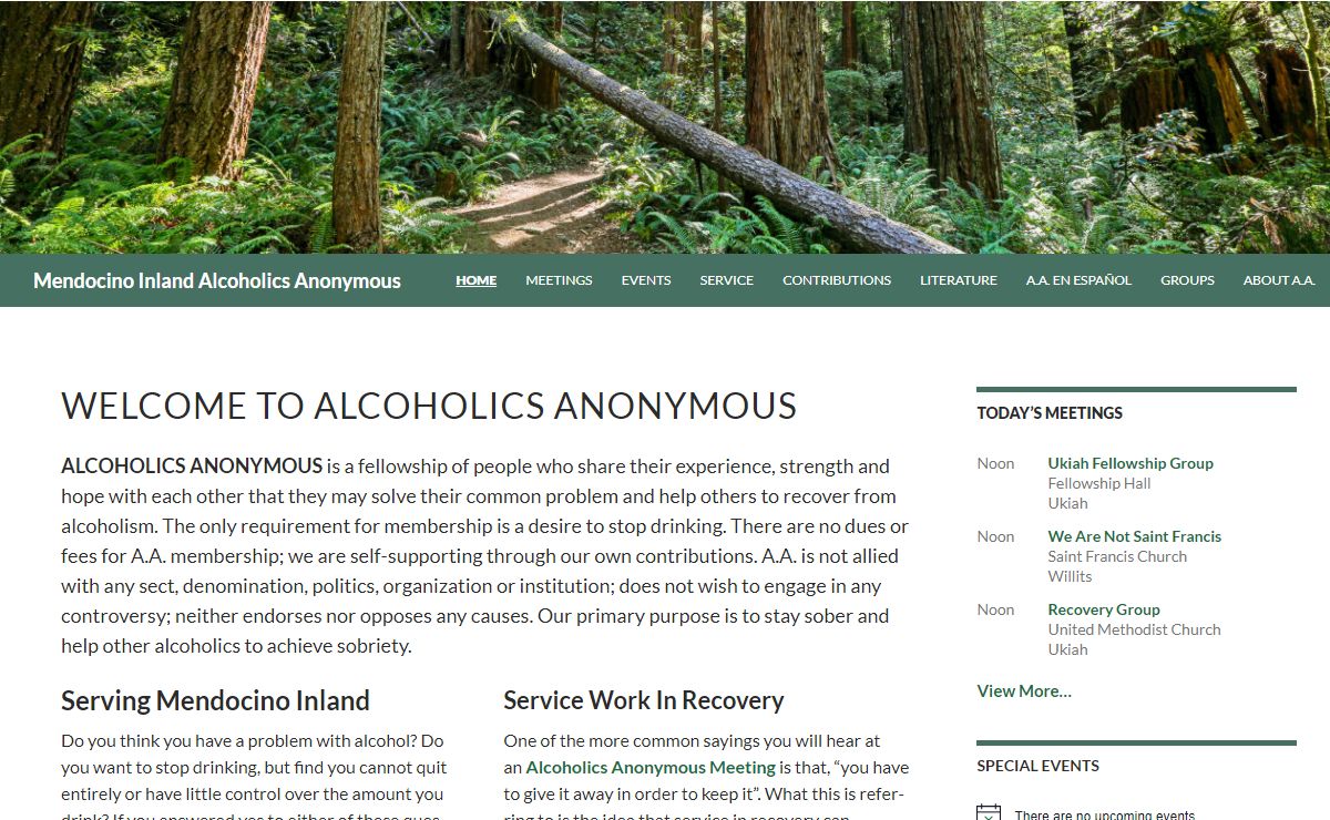Welcome To Alcoholics Anonymous - Mendocino Inland Alcoholics Anonymous