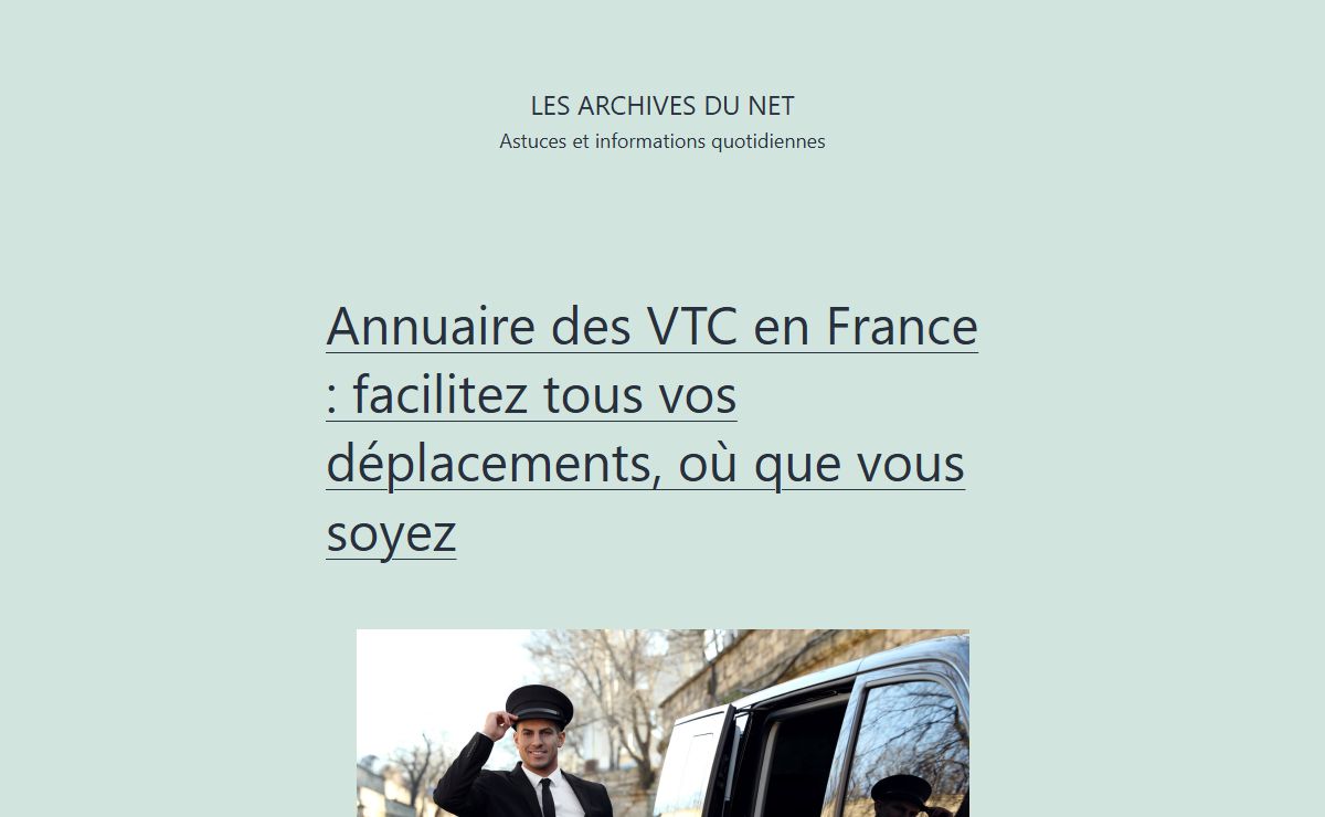 Les Archives du Net - Astuces et informations quotidiennes