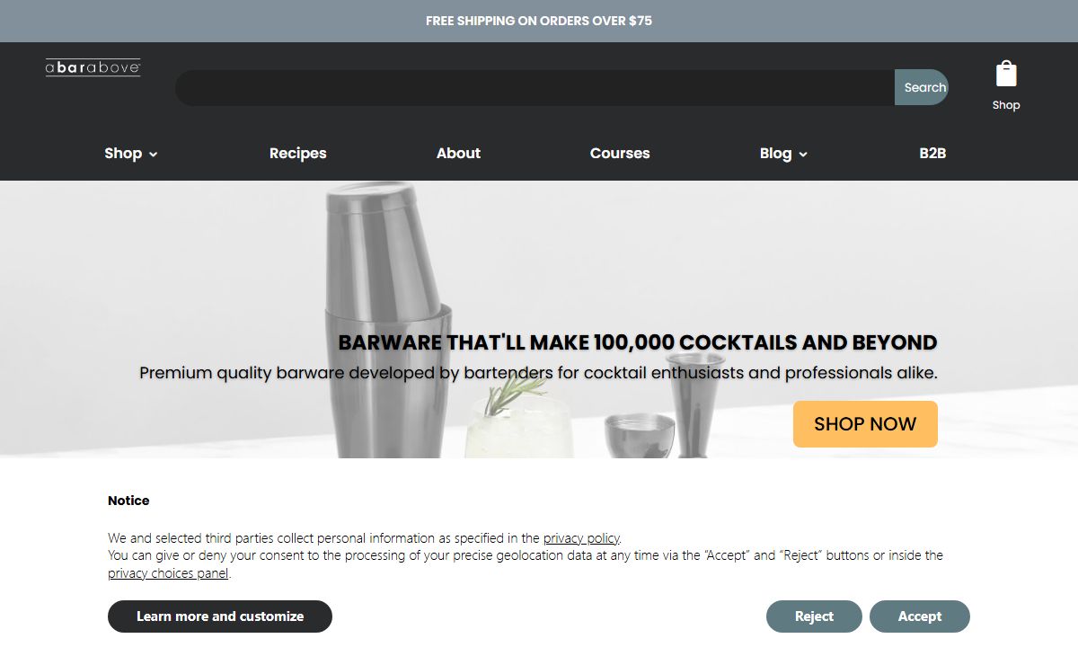 Bar Tools | Home - A Bar Above