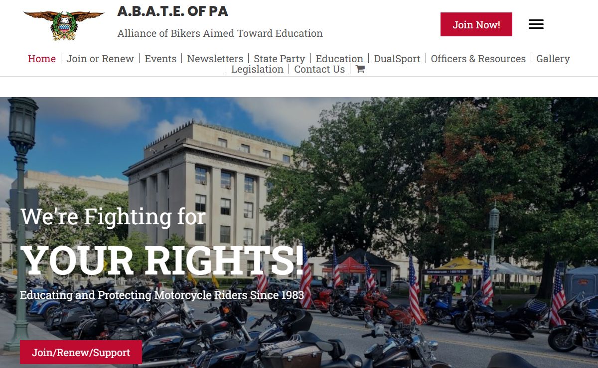 Motorcycle Awareness in Pennsylvania - A.B.A.T.E. of PA