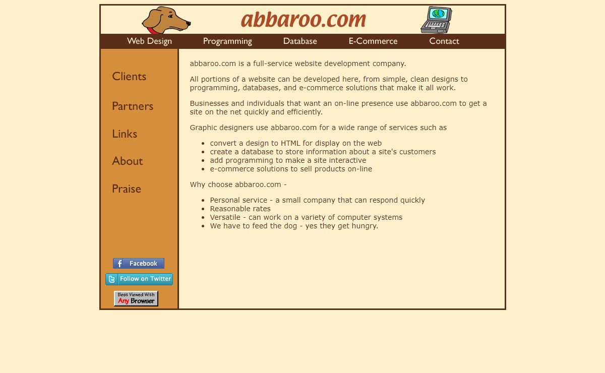 abbaroo.com - web design & programming