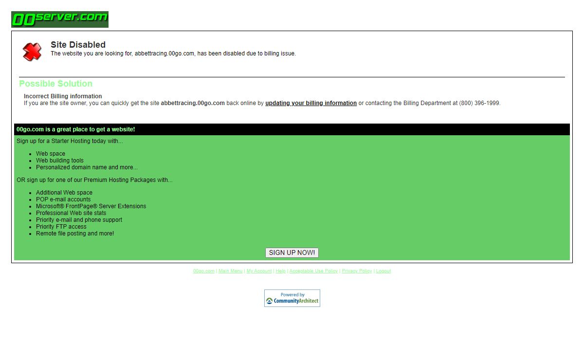 Site Disabled - 00go.com