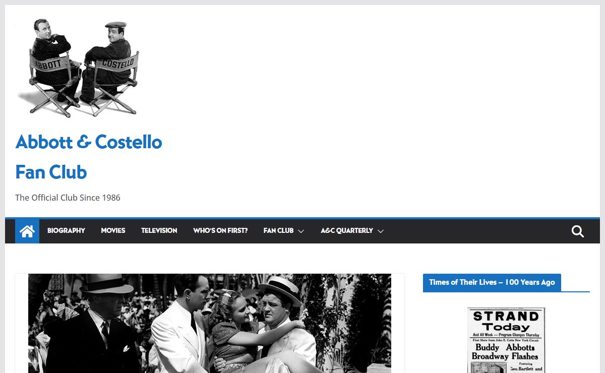Abbott and Costello Official Fan Club