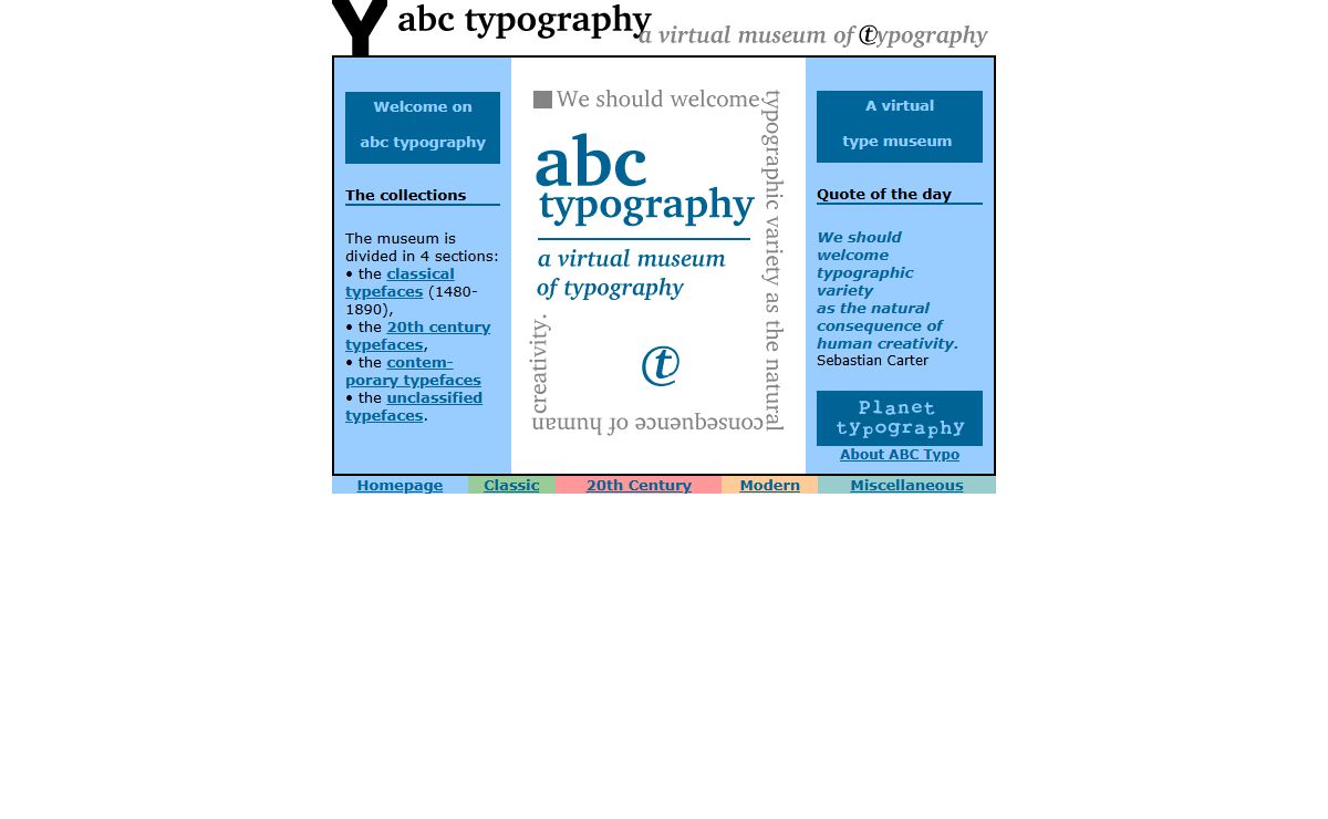abc typography - a virtual type museum