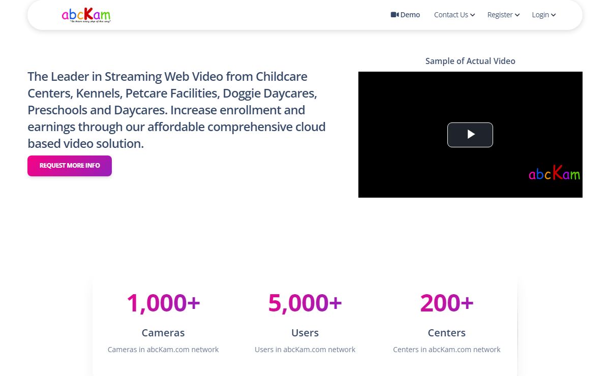 Childcare, Kennels, Preschool, Daycare Web Video - abcKam.com