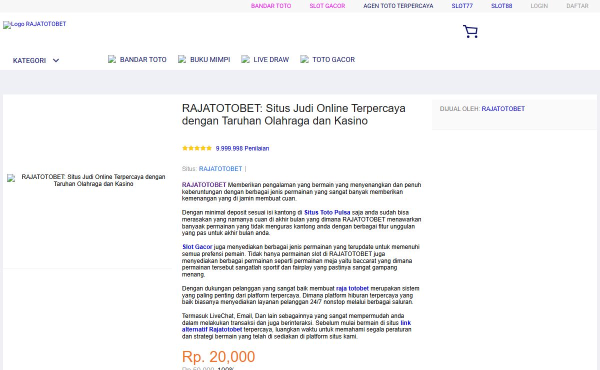 RAJATOTOBET: Situs Judi Online Terpercaya dengan Taruhan Olahraga dan Kasino
