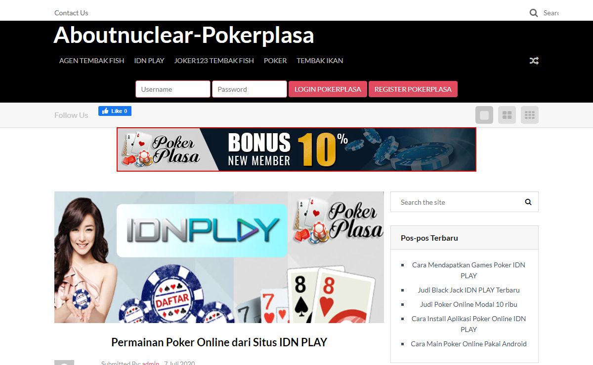 Aboutnuclear Pokerplasa - agen idn poker Indonesia