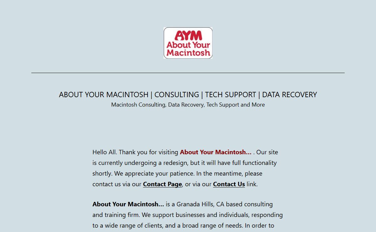 About Your Macintosh | Consulting | Tech Support | Data Recovery – Macintosh Consulting, Data Recovery, Tech Support and More