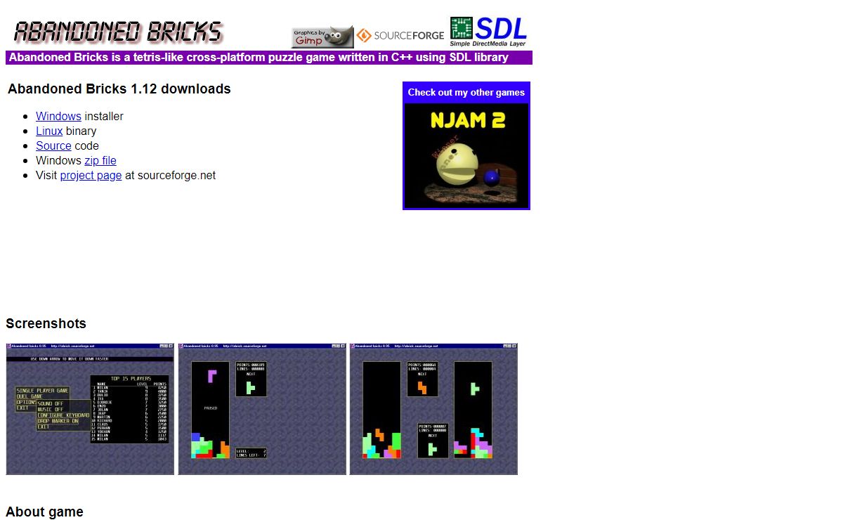 Abandoned Bricks homepage