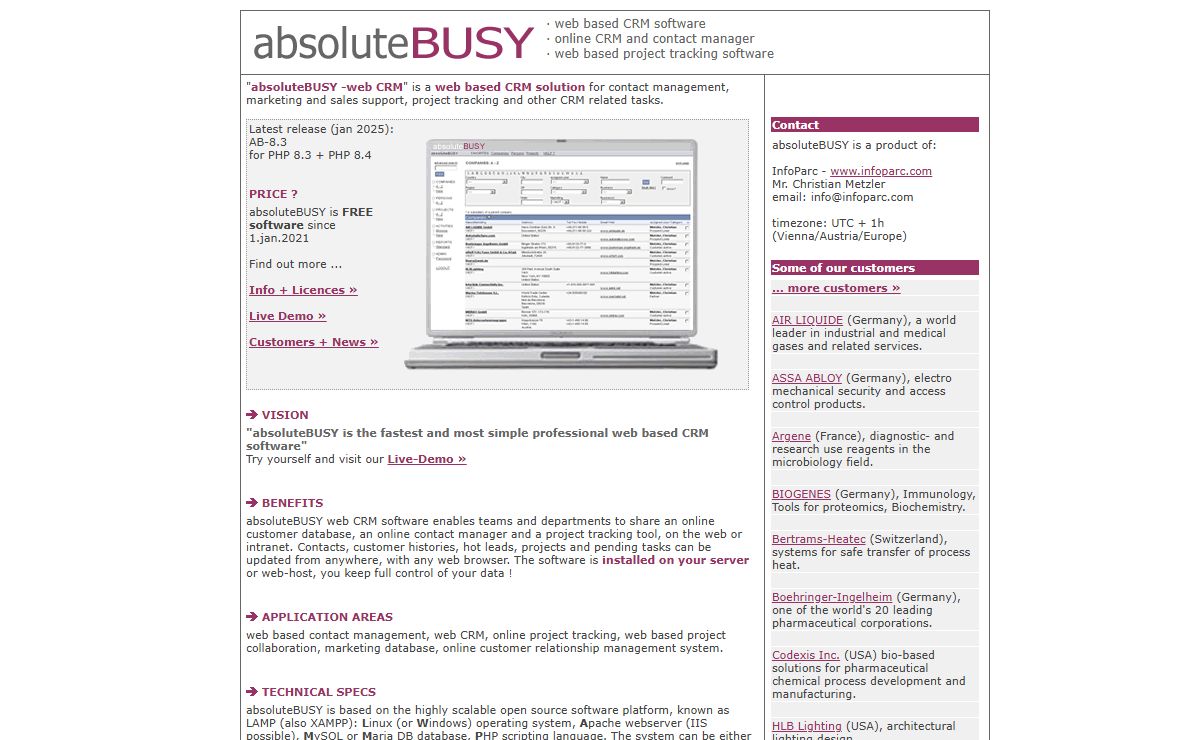 absoluteBUSY - web CRM