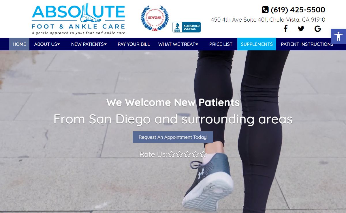 Podiatrist in Chula Vista, CA | Absolute Foot & Ankle Care