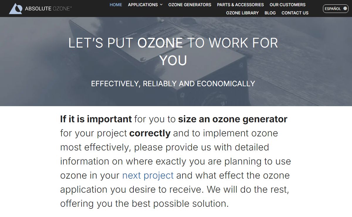 Absolute Ozone | Ozone Generators