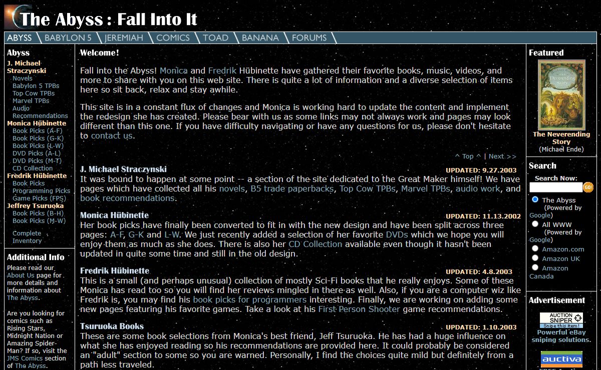 Abyss : Fall Into It : Welcome!