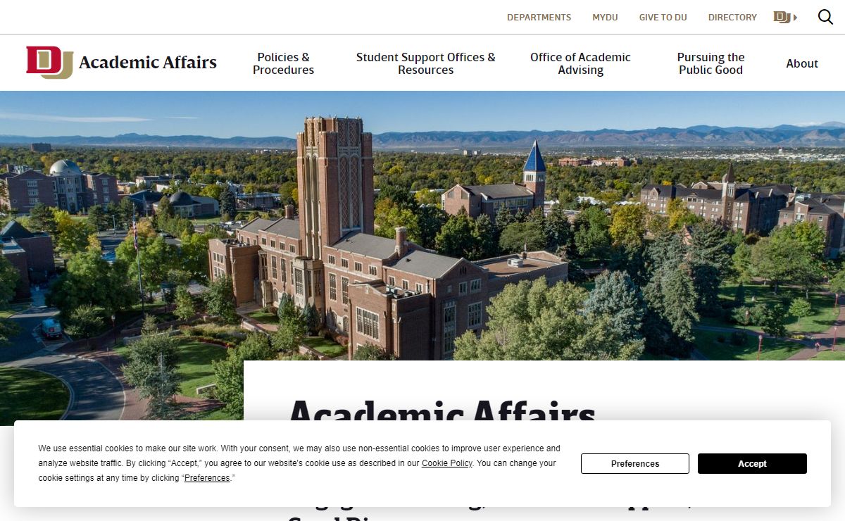 Academic Affairs at the University of Denver