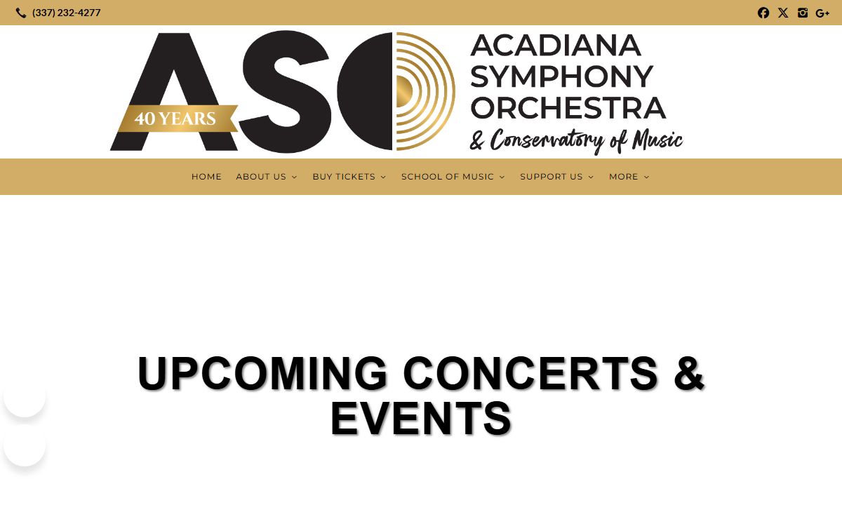 Acadiana Symphony Orchestra & Conservatory of Music | Concerts & Classes in Lafayette, LA | Acadiana Symphony Orchestra & Conservatory of Music
