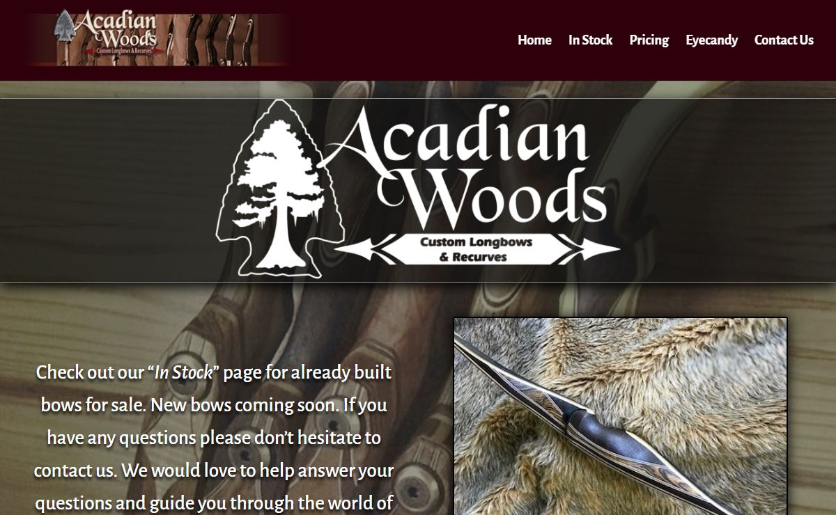 Home | Acadian Woods Custom Traditional Bows