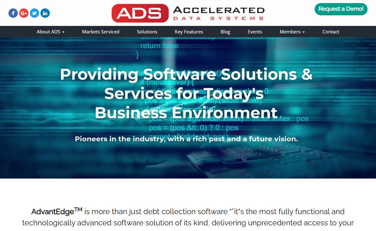 Accelerated Data Solutions | AdvantEdge Debt Collection Software