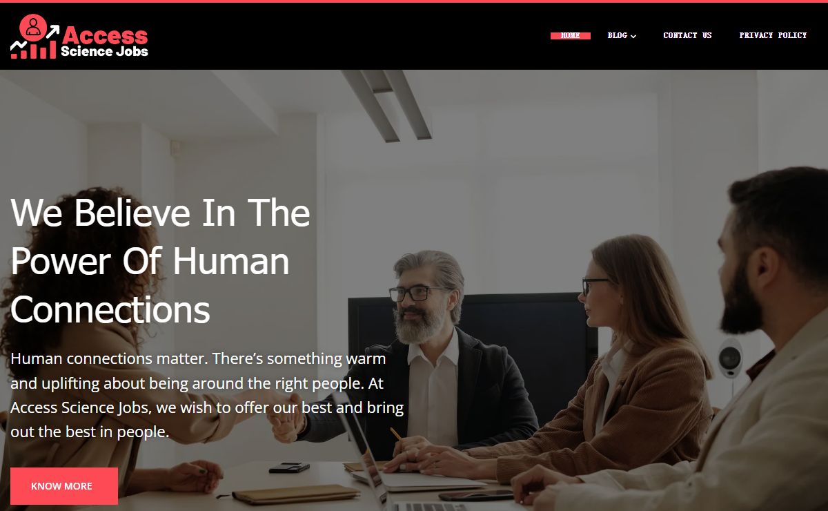 Access Science Jobs - Excellence for people in business