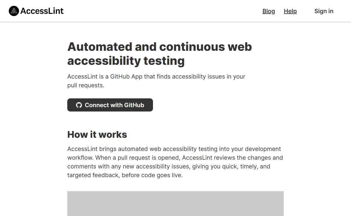 AccessLint - Automated and continuous web accessibility testing