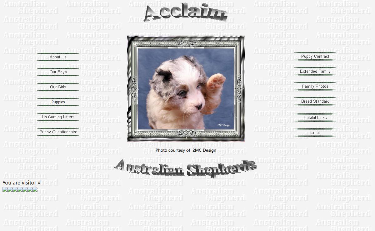 Acclaim Australian Shepherds, Acclaim Aussies, Dogs and Puppies, Education material about Australian Shepherds, Della Brock, Harvey Brock