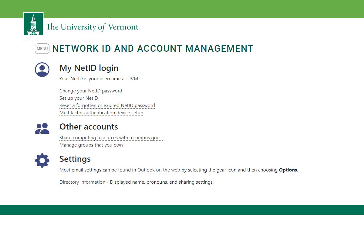 Network ID and Account Management