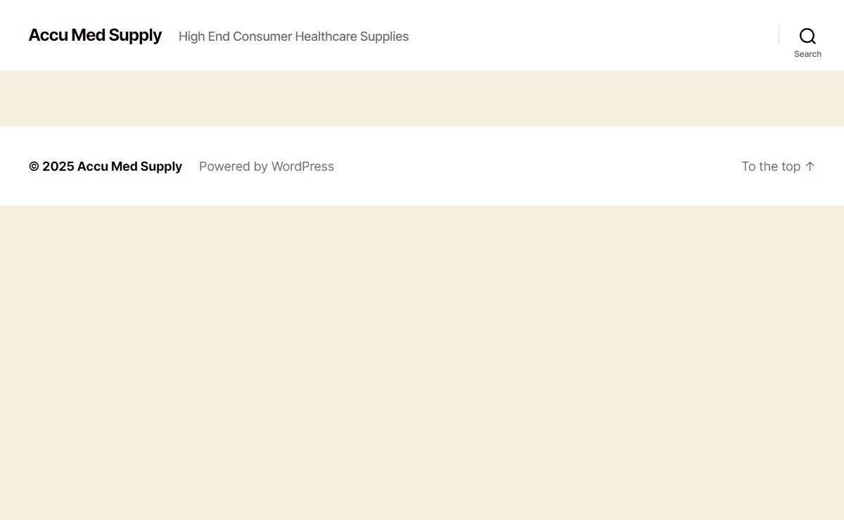 Accu Med Supply – High End Consumer Healthcare Supplies