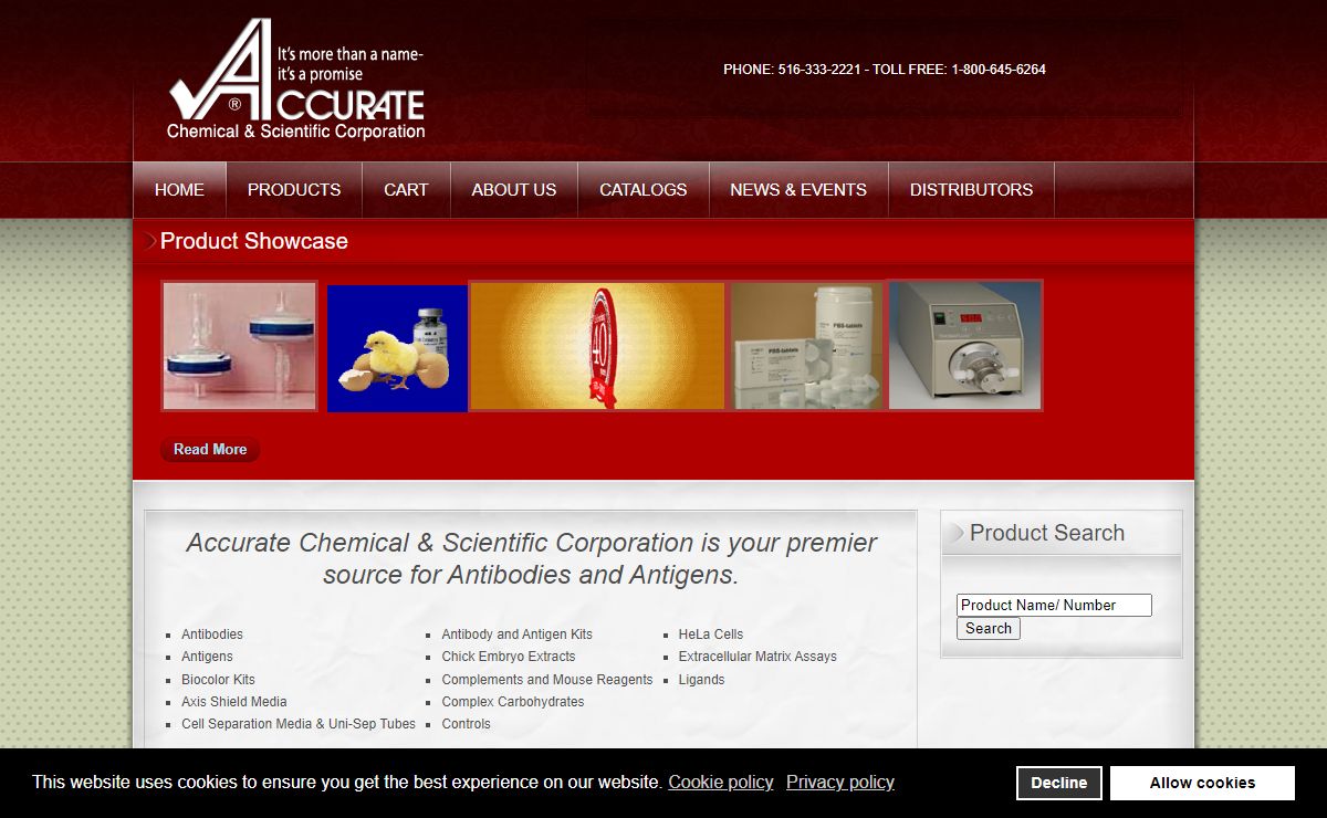 Accurate Chemical And Scientific Corporation - Life Science Research Products including Antibody, Antigen, Hosts, Cell Separation Media, Assay Kits and Lab Equipment