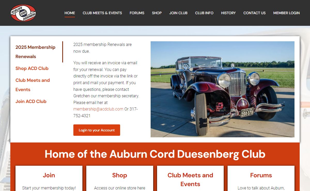 Home - Auburn Cord Duesenberg Club