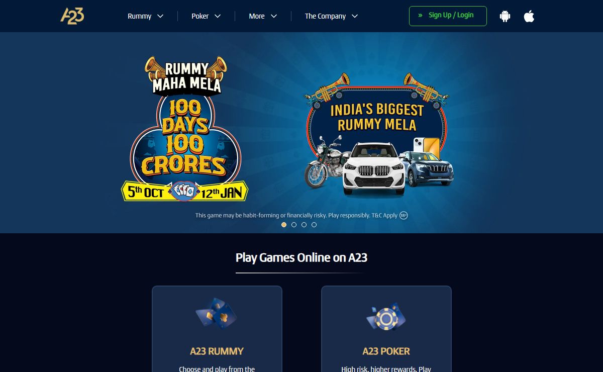 Best Gaming Platform | Play Rummy, Poker & Win Real Cash | A23