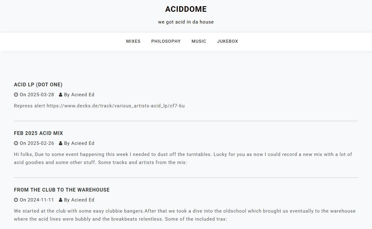 aciddome – we got acid in da house