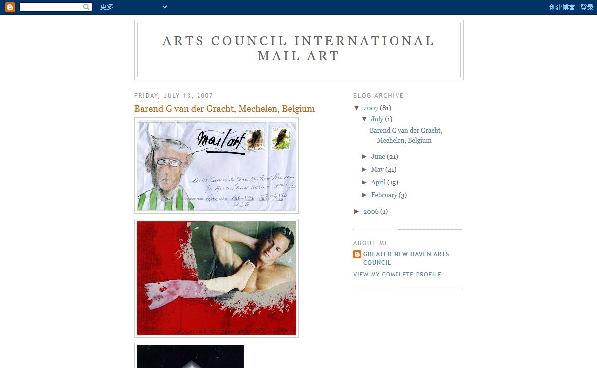 ARTS COUNCIL INTERNATIONAL MAIL ART