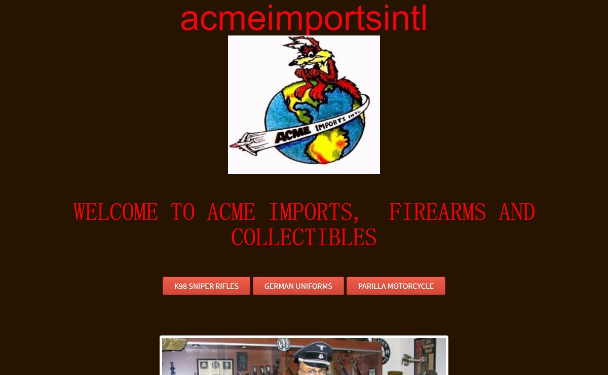 acmeimportsintl – Large collection wwII ww2 German guns luger SA P-38 pistol NSDAP K-98 rifle Kreigsmarine German sniper rifle G33/40 sport modell G29/40 Ajack scope G24T Zeiss scope VG-1 VG-2 VG-1.5 VK-98 VG-5 GEW98 German Trainer Wehrmacht Luftwaffe SS-Waffen SS NSKK SA NSDAP Kreigsmarine sport model Hensoldt scope nazi soldbuch Afrika Korp WWI SS medal model 35 helmet model 40 helmet model 42 helmet panzer beret panzer award G43 rifle G41W rifle G41M rifle G43 manual rifle VG-1 manual rifle SS FEZ Mars rifle JG anshutz BSW Gustloff KKW Mauser MAS45 VZ33 rifle K98AZ K98BYF K98DOU K98 BNZ K98 BCD K98CE K98 AC VZ-24 High Turret Low turret banner model steyr carcano volksturm volkssturm RZM Tippco Elastolin Lineol German Mine German posterGerman dagger German bayonet German Artillery shell German 88mm German 75mm German 50mm German 20mm Walther PP Walther PPK Lugar Nazi Award SS sword SS Dagger Luftwaffe dagger Kreigsmarine dagger Wehrmacht dagger for sale