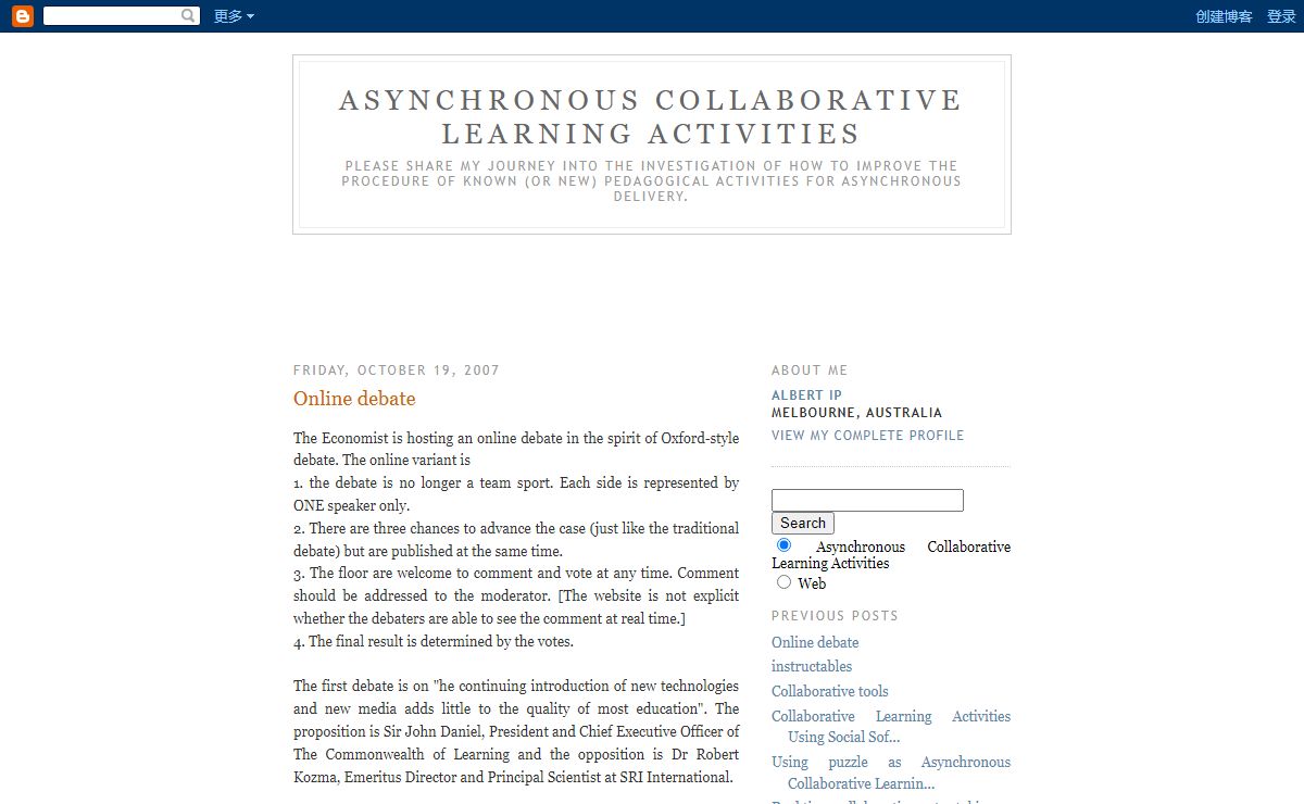 Asynchronous Collaborative Learning Activities