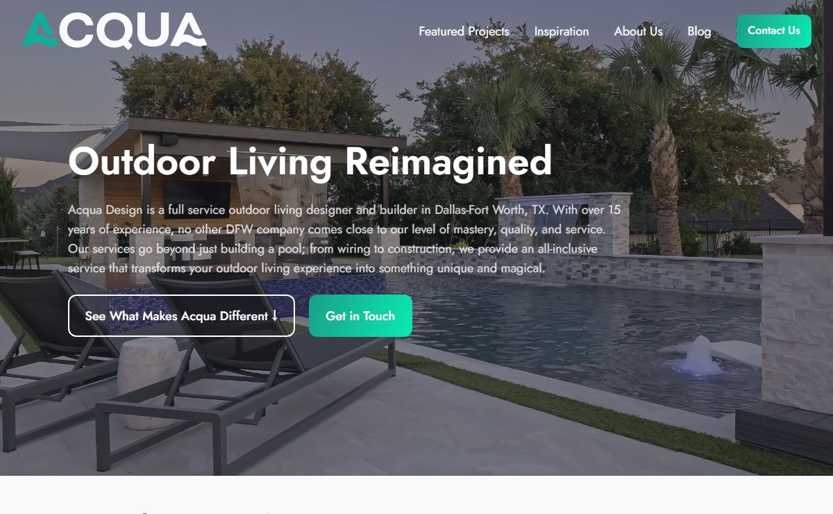 Acqua Design | Luxury Swimming Pool & Patio Builders in Frisco, TX