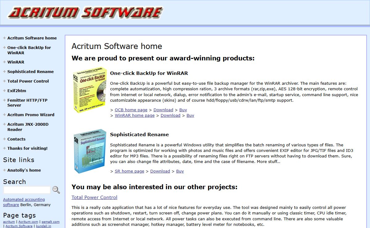 Acritum Software home • Acritum Software