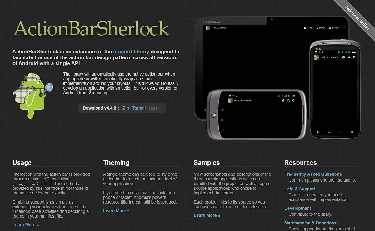 ActionBarSherlock - Home