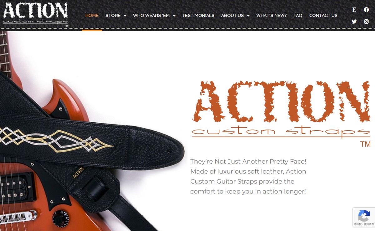 Action Custom Straps – Handcrafted custom leather guitar straps and camera straps.