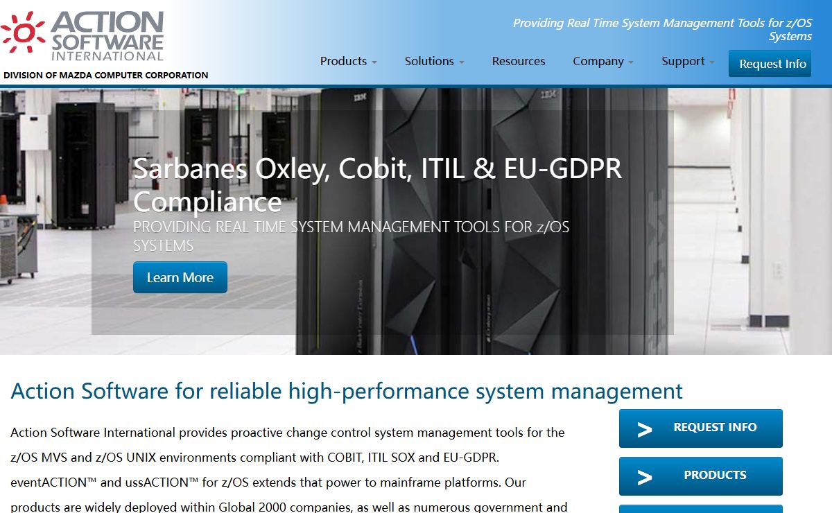 ACTION SOFTWARE INTERNATIONAL – Providing Real Time System Management Tools for z/OS Systems