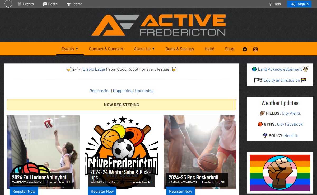 Fredericton's Recreational Sports - Social! Active! Fun! - Active Fredericton