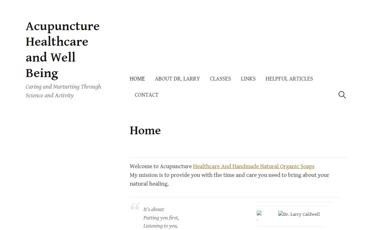 Acupuncture Healthcare and Well Being – Caring and Nurturting Through Science and Activity